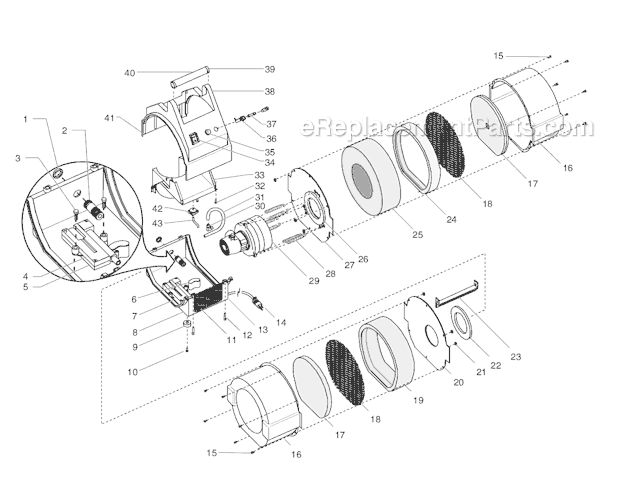 Page A Diagram and Parts List for CS8100 0277030 SprayTECH Paint Sprayer