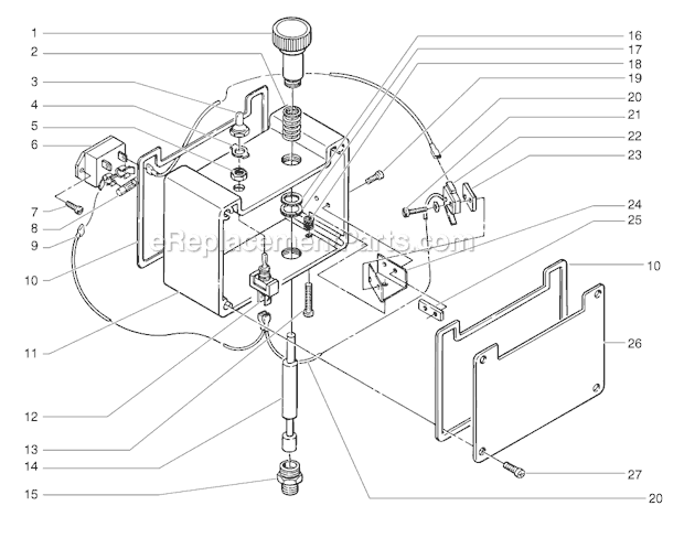Page E Diagram and Parts List for EP2400 0279010 SprayTECH Paint Sprayer
