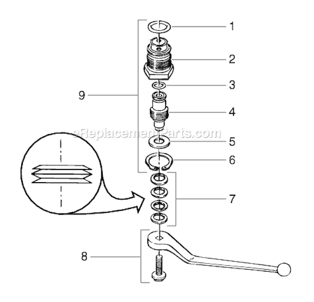 Page F Diagram and Parts List for EP2400 0279010 SprayTECH Paint Sprayer