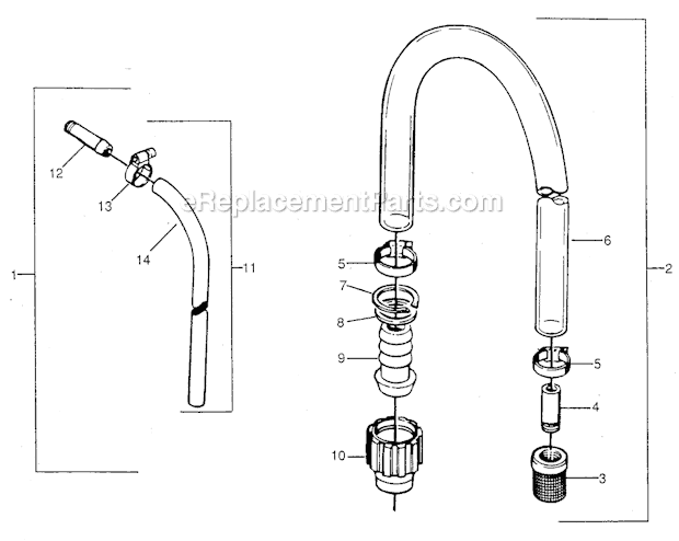 Page E Diagram and Parts List for ED1075 0288050 SprayTECH Paint Sprayer