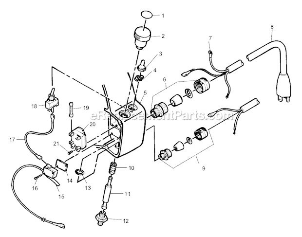 Page E Diagram and Parts List for EP2300SE 0294036 SprayTECH Paint Sprayer