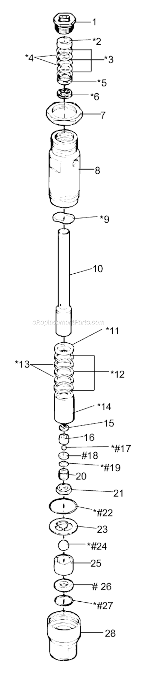 Page F Diagram and Parts List for EP2300SE 0294036 SprayTECH Paint Sprayer