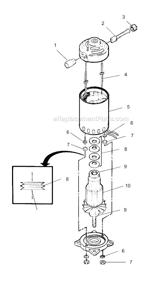 Page I Diagram and Parts List for EP2300SE 0294036 SprayTECH Paint Sprayer