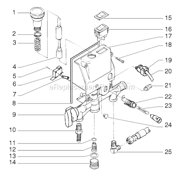 Page D Diagram and Parts List for EP2005 0295000 SprayTECH Paint Sprayer