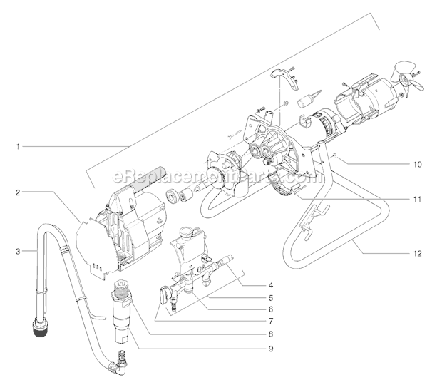 Page A Diagram and Parts List for EP2105 0295001 SprayTECH Paint Sprayer