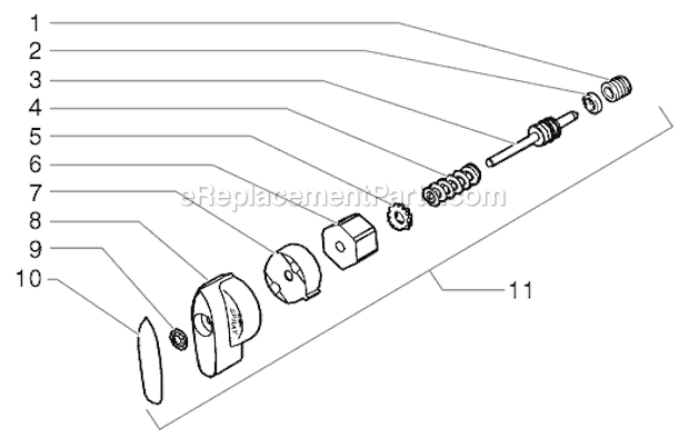 Page J Diagram and Parts List for EP2105 0295001 SprayTECH Paint Sprayer