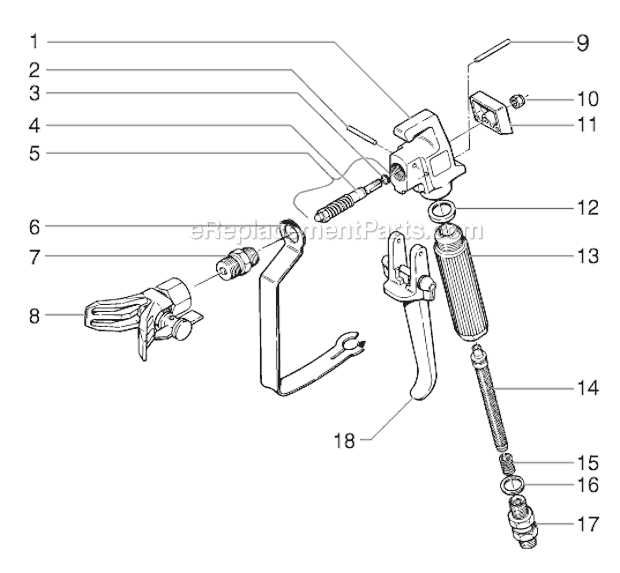 Page I Diagram and Parts List for EP2105 0295001 SprayTECH Paint Sprayer