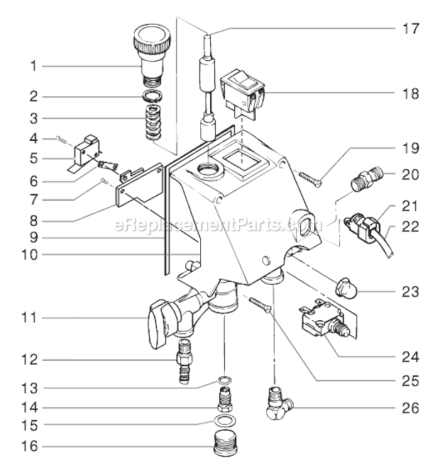 Page E Diagram and Parts List for EP2205 0295003 SprayTECH Paint Sprayer