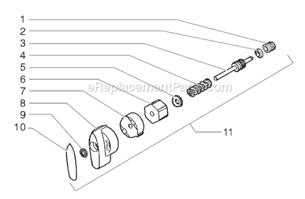 Page H Diagram and Parts List for EP2205 0295003 SprayTECH Paint Sprayer