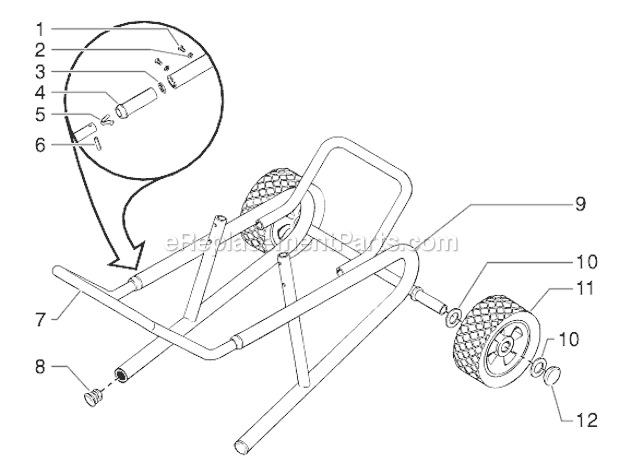 Page J Diagram and Parts List for EP2205 0295024 SprayTECH Paint Sprayer
