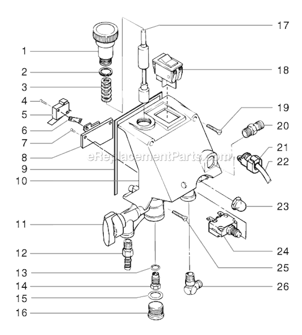 Page E Diagram and Parts List for EP2205 0295024 SprayTECH Paint Sprayer