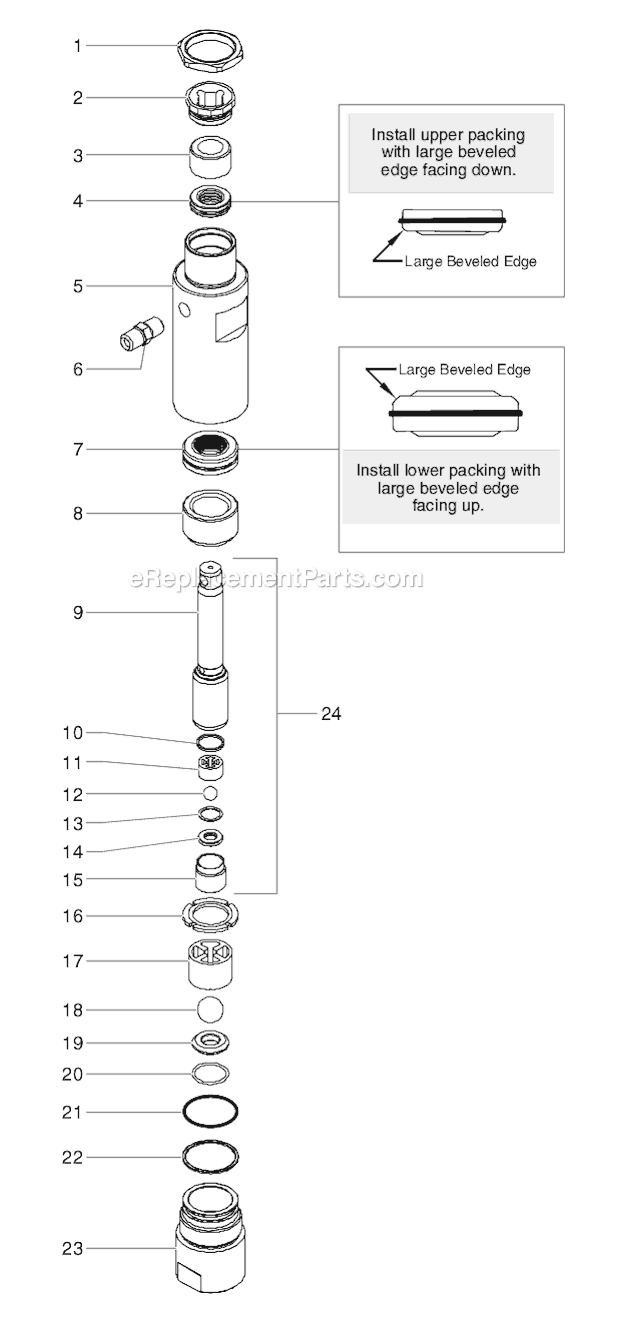 Page D Diagram and Parts List for EPX2305 0507017 SprayTECH Paint Sprayer