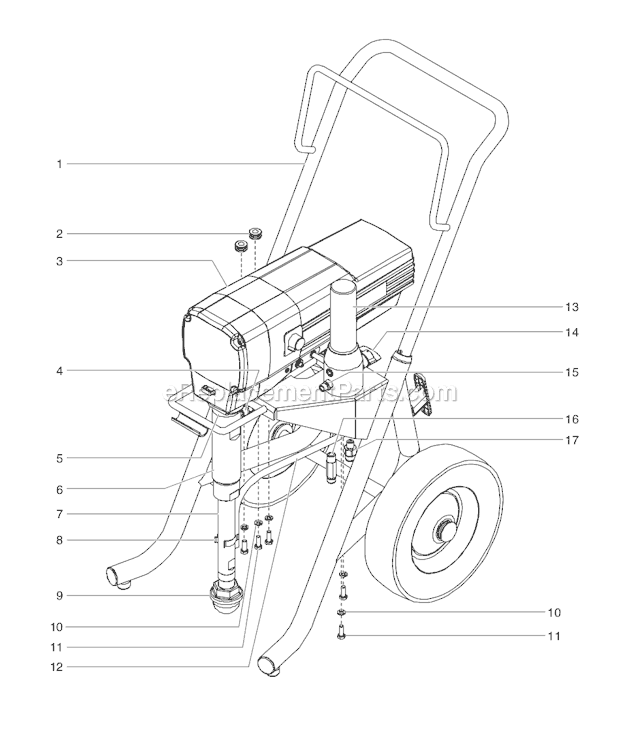 Page A Diagram and Parts List for EPX2405 0507018 SprayTECH Paint Sprayer