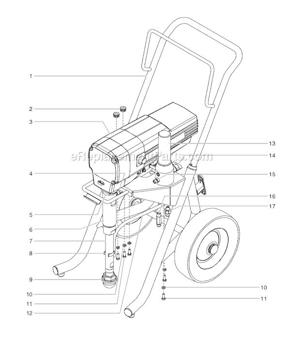 Page A Diagram and Parts List for EPX2505 0507019 SprayTECH Paint Sprayer