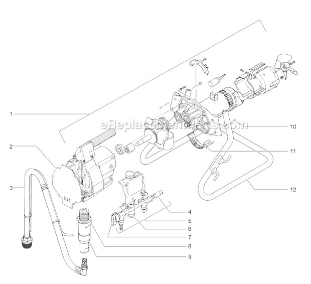 Page A Diagram and Parts List for EP2105 0508006 SprayTECH Paint Sprayer