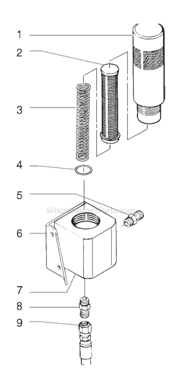 Page J Diagram and Parts List for EP2105 0508006 SprayTECH Paint Sprayer