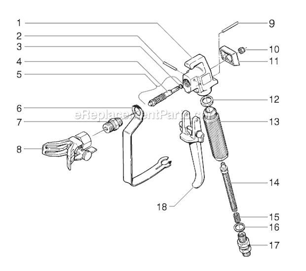 Page H Diagram and Parts List for EP2105 0508006 SprayTECH Paint Sprayer