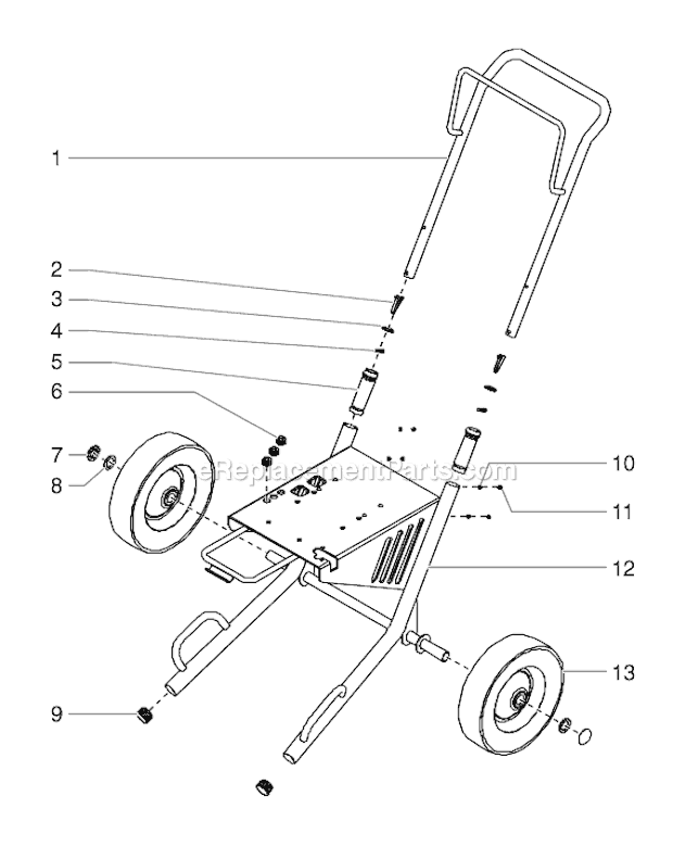 Page D Diagram and Parts List for GPX1600 0509003 SprayTECH Paint Sprayer