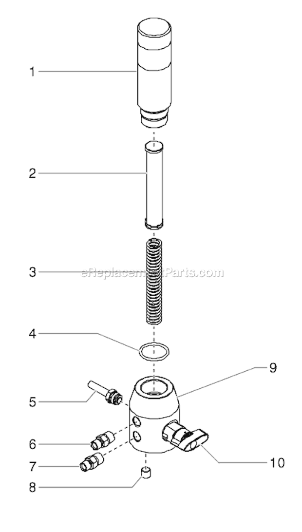 Page E Diagram and Parts List for GPX1600 0509003 SprayTECH Paint Sprayer