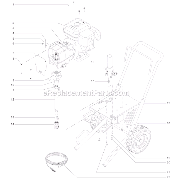 Page A Diagram and Parts List for GPX750 0509004 SprayTECH Paint Sprayer