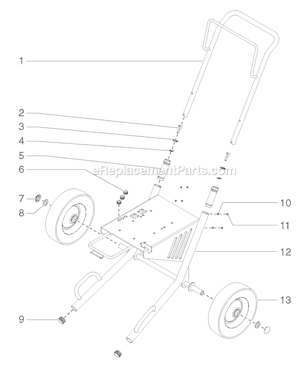 Page D Diagram and Parts List for GPX750 0509004 SprayTECH Paint Sprayer