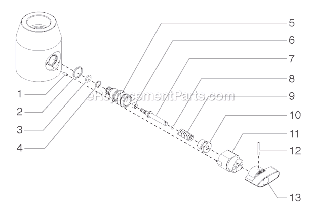 Page F Diagram and Parts List for GPX750 0509004 SprayTECH Paint Sprayer