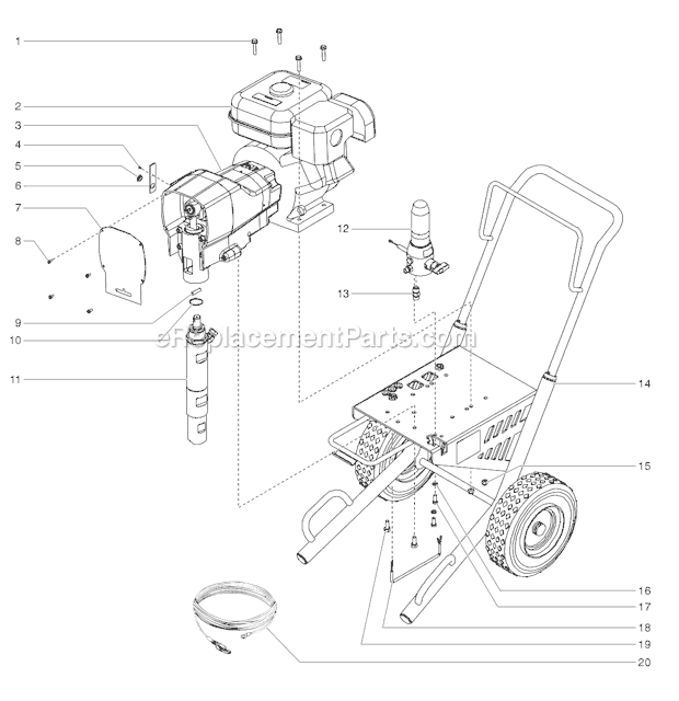 Page A Diagram and Parts List for GPX 0509023 SprayTECH Paint Sprayer