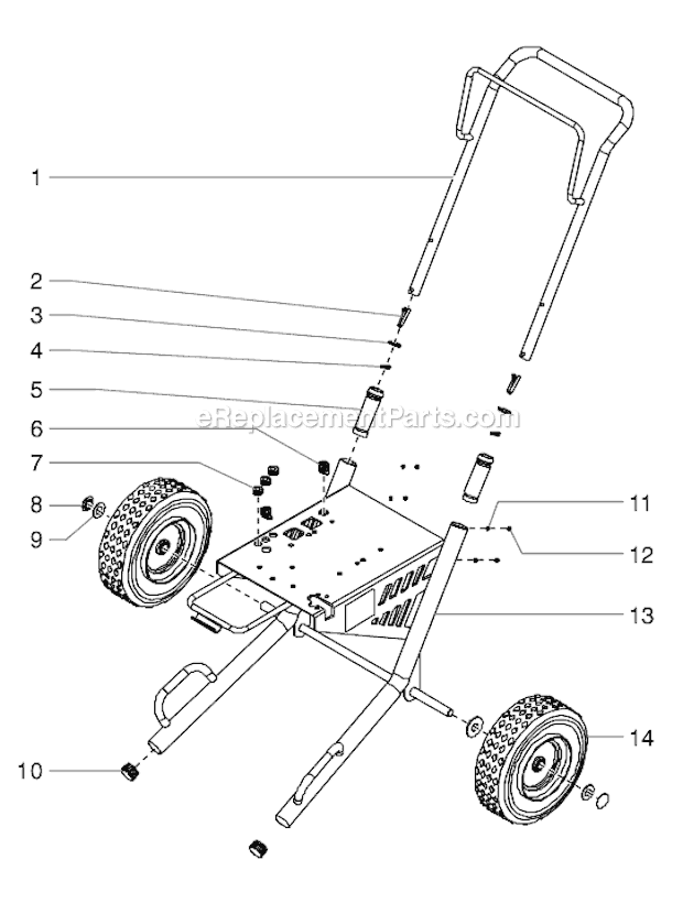 Page D Diagram and Parts List for GPX 0509023 SprayTECH Paint Sprayer