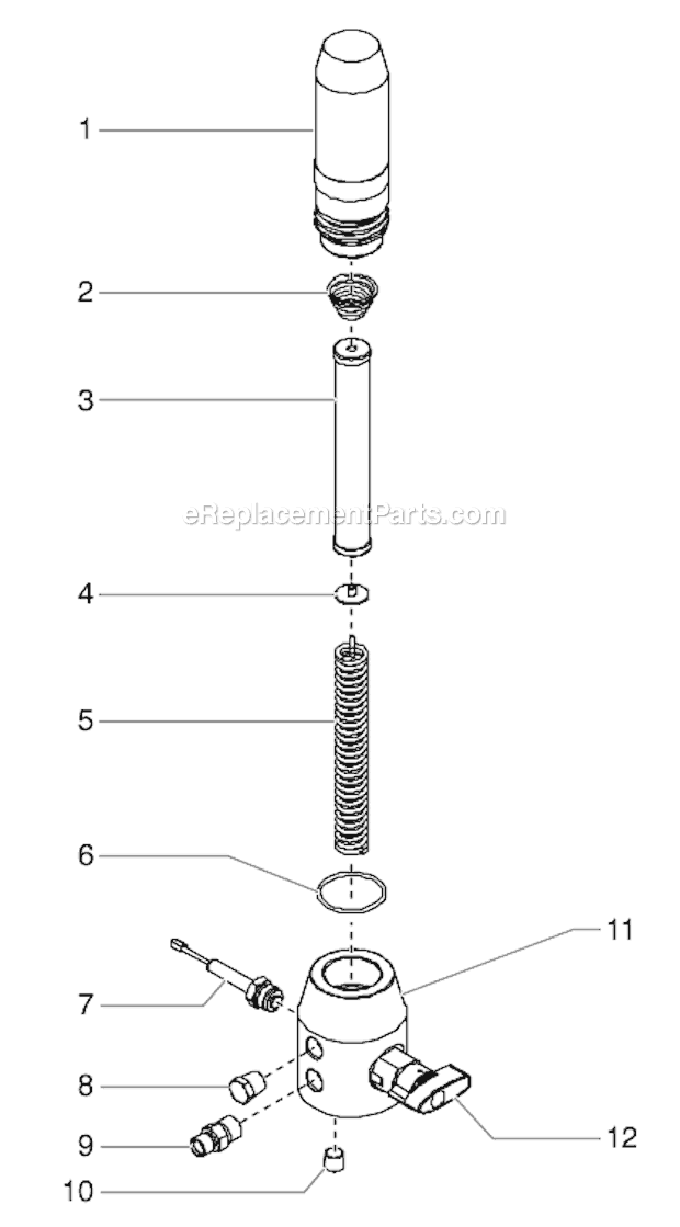 Page E Diagram and Parts List for GPX 0509023 SprayTECH Paint Sprayer