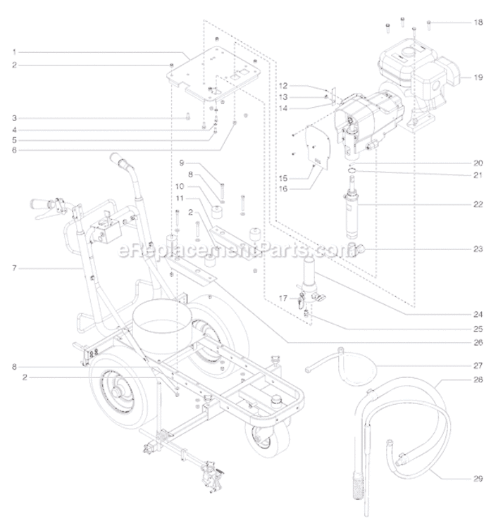 Page A Diagram and Parts List for LC1250 0509025 SprayTECH Paint Sprayer