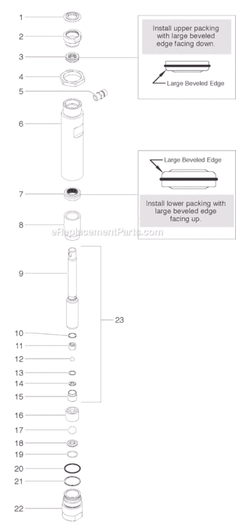 Page E Diagram and Parts List for LC1250 0509025 SprayTECH Paint Sprayer