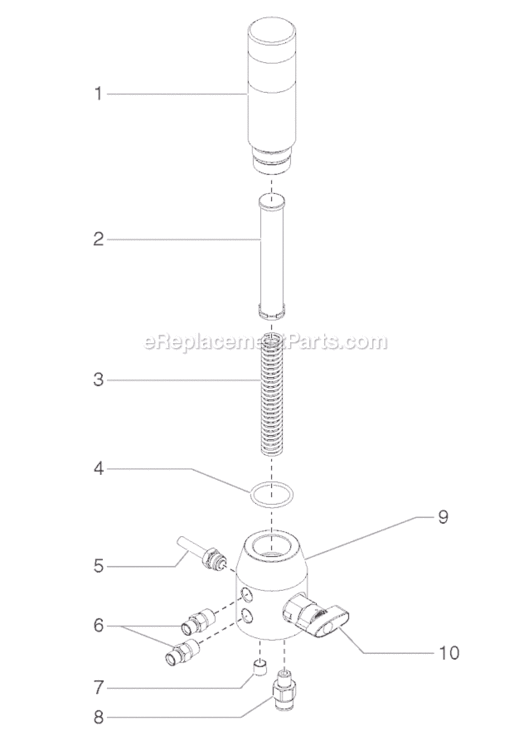 Page F Diagram and Parts List for LC1250 0509025 SprayTECH Paint Sprayer