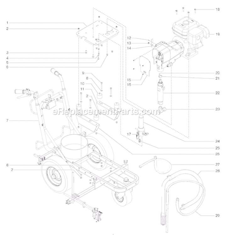 Page A Diagram and Parts List for LC1600 0509026 SprayTECH Paint Sprayer