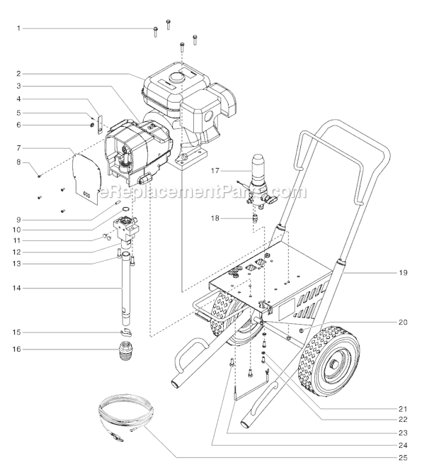 Page A Diagram and Parts List for GPX80 0509037 SprayTECH Paint Sprayer