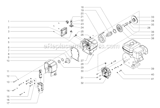 Page B Diagram and Parts List for GPX130 0509038 SprayTECH Paint Sprayer