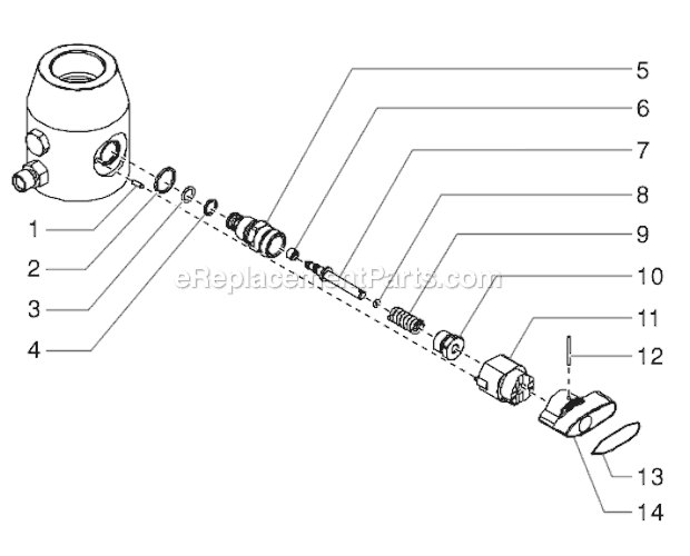 Page F Diagram and Parts List for GPX130 0509038 SprayTECH Paint Sprayer