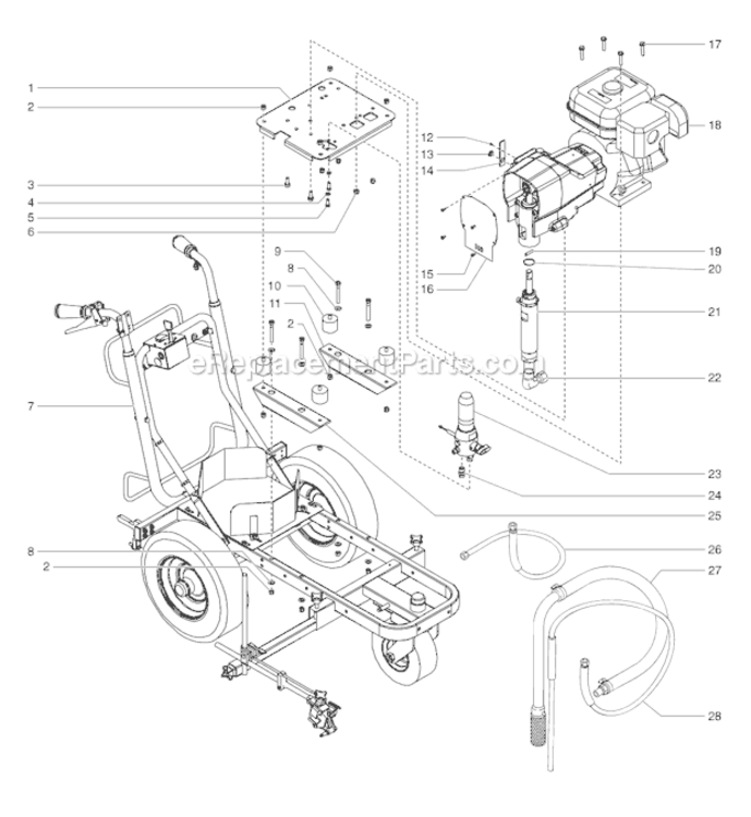 Page A Diagram and Parts List for LCX 0509040 SprayTECH Paint Sprayer
