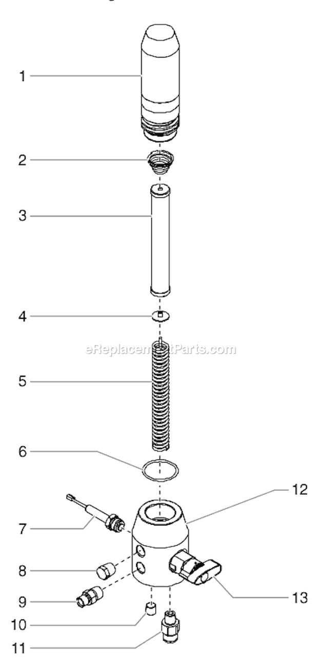 Page E Diagram and Parts List for GPX80 0509057 SprayTECH Paint Sprayer