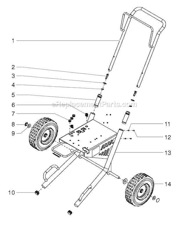 Page D Diagram and Parts List for GPX 0509058 SprayTECH Paint Sprayer