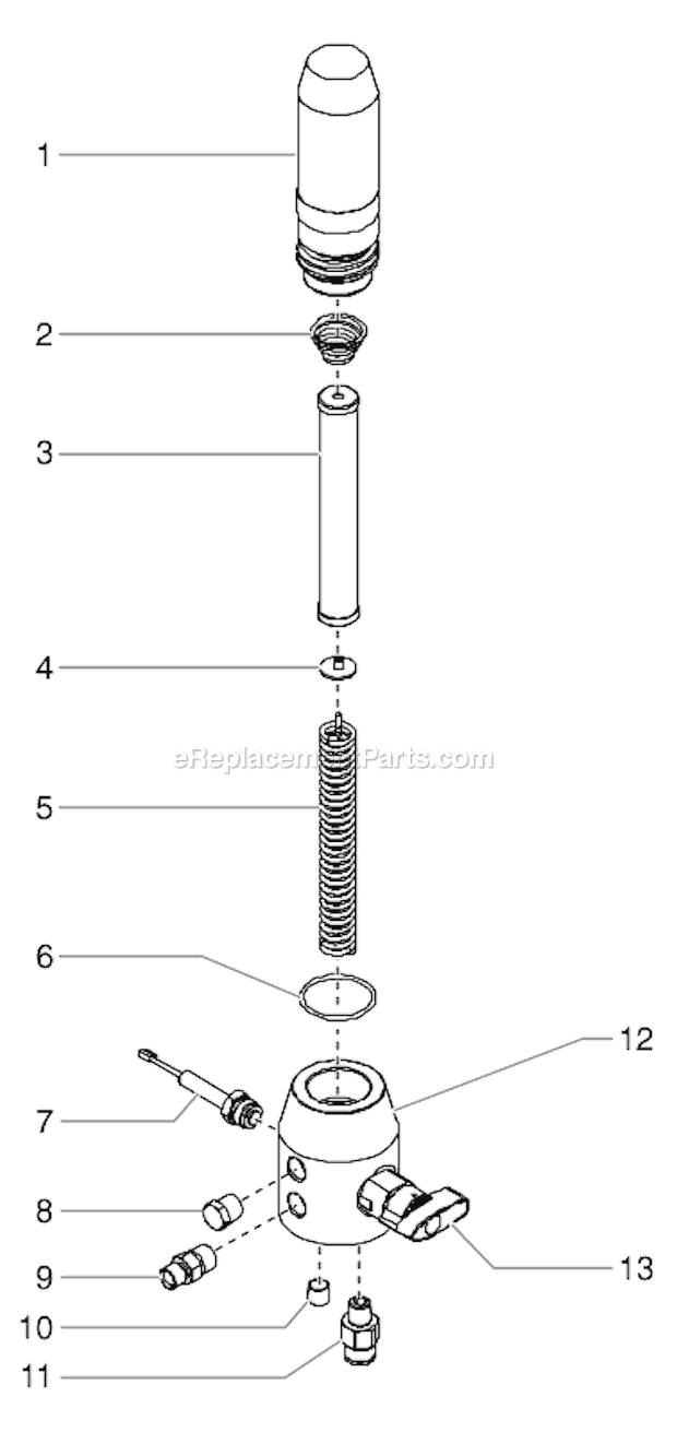 Page E Diagram and Parts List for GPX 0509058 SprayTECH Paint Sprayer