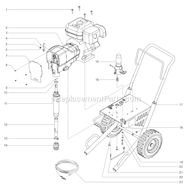 Page A Diagram and Parts List for GPX 0509059 SprayTECH Paint Sprayer