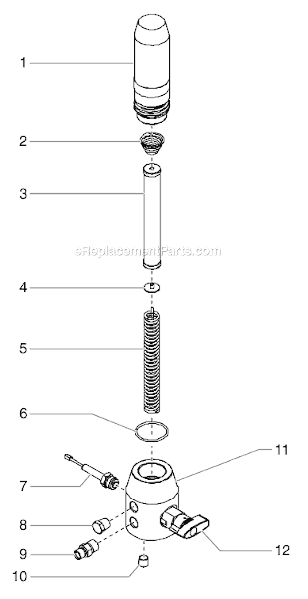 Page E Diagram and Parts List for GPX 0509059 SprayTECH Paint Sprayer