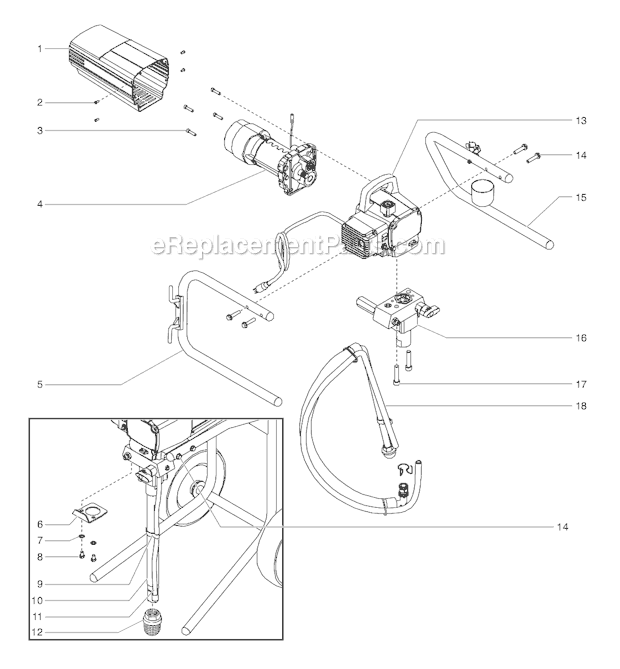 Page A Diagram and Parts List for EPX2155 0551010 SprayTECH Paint Sprayer