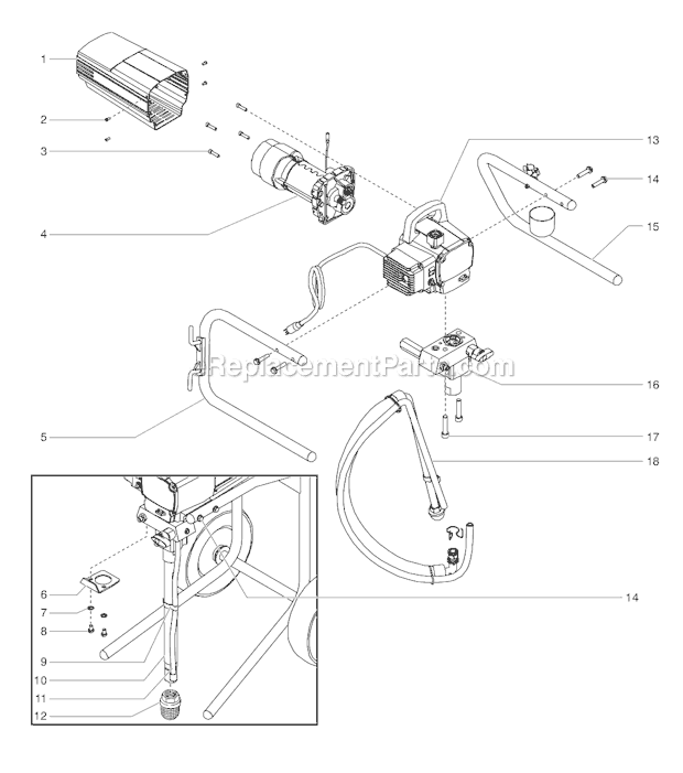 Page A Diagram and Parts List for EPX2155 0551012 SprayTECH Paint Sprayer