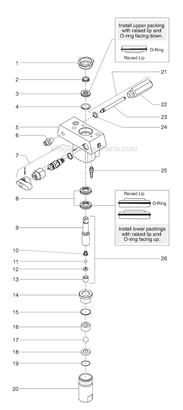 Page K Diagram and Parts List for EPX2155 0551012 SprayTECH Paint Sprayer