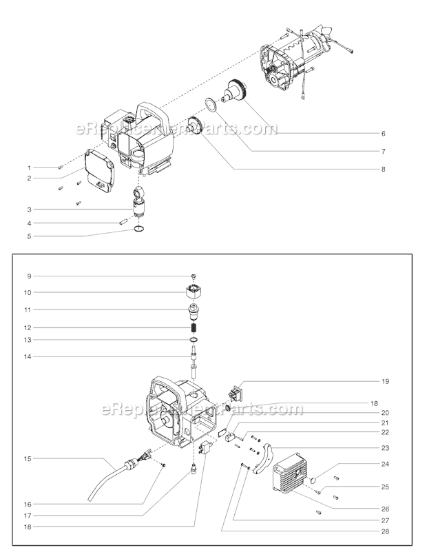 Page D Diagram and Parts List for EPX2155 0551012 SprayTECH Paint Sprayer
