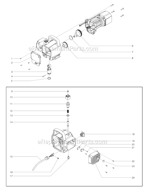 Page D Diagram and Parts List for EPX2255 0551070 SprayTECH Paint Sprayer