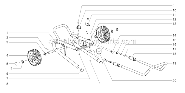Page F Diagram and Parts List for EPX2255 0551070 SprayTECH Paint Sprayer