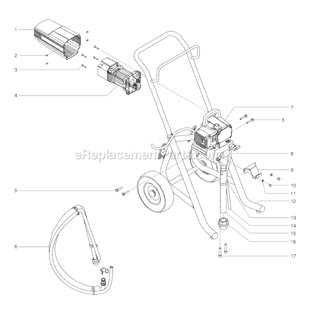Page A Diagram and Parts List for EPX2355 0551080 SprayTECH Paint Sprayer