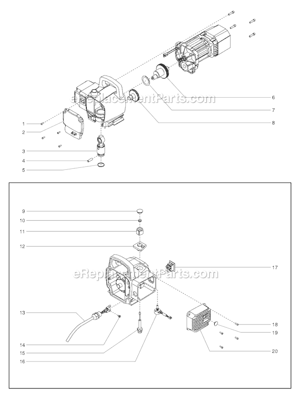 Page D Diagram and Parts List for EPX2355 0551090 SprayTECH Paint Sprayer